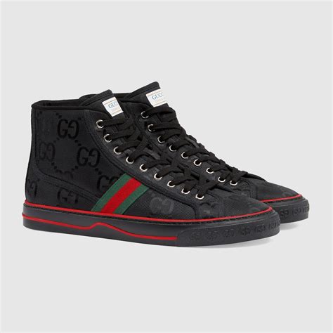 gucci high top nere uomo con fibbia|mr porter gucci high top sneakers.